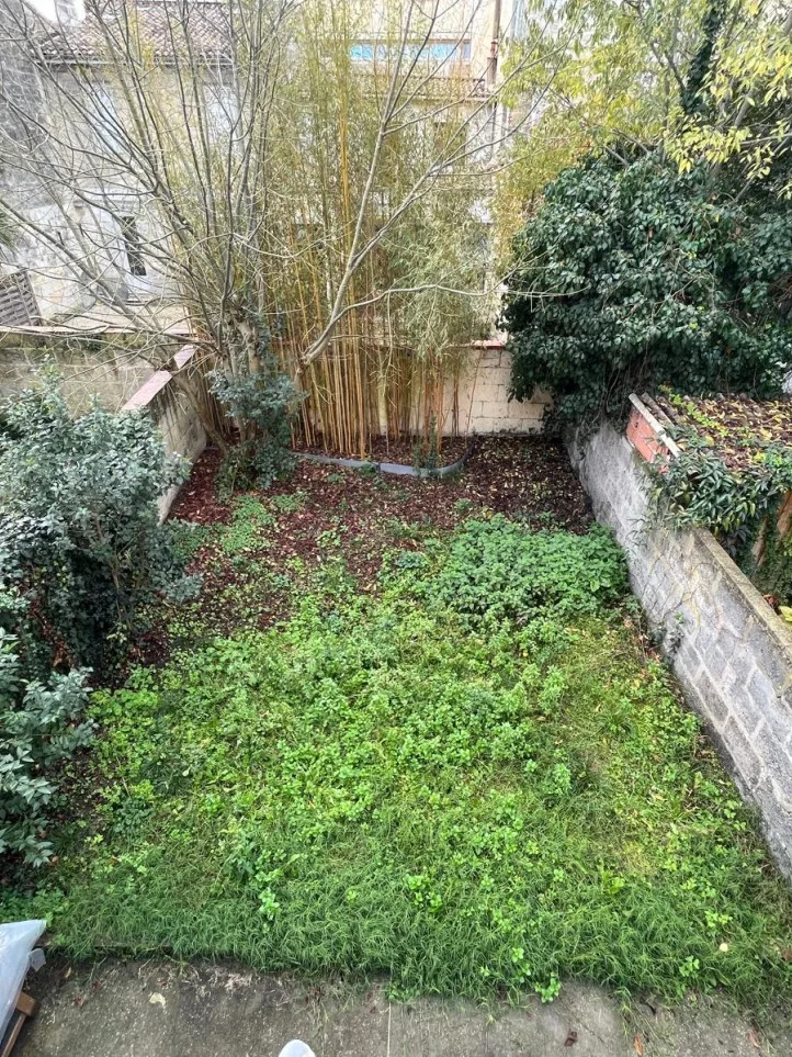 Bare town garden before landscaping, around the pool